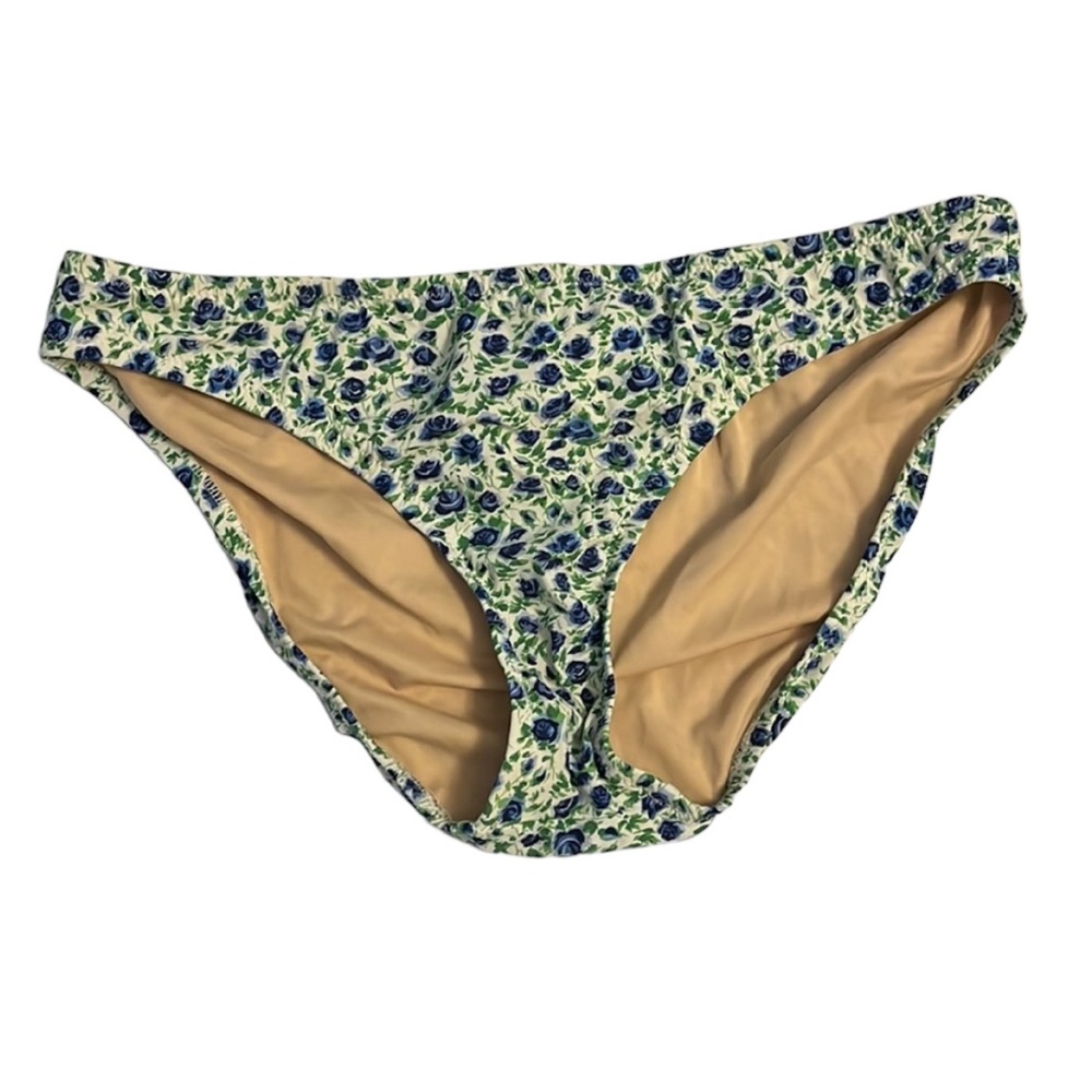 J Crew Blue Floral Bikini Bottom